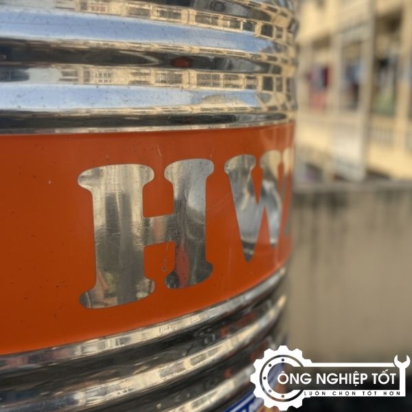 Thân inox 304 dập sóng tăng cứng của bồn nước inox 3000L